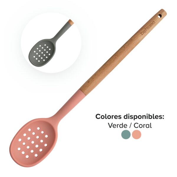 Espumadera de silicona (mango de madera)