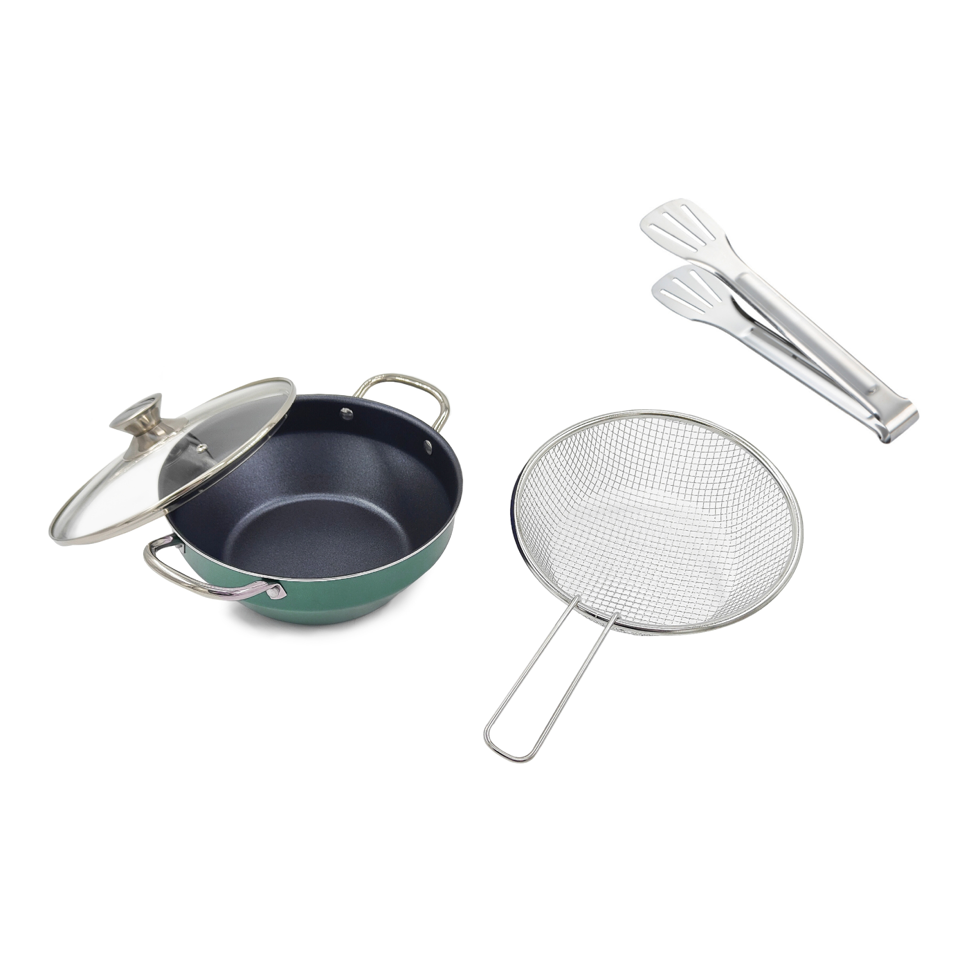 OLLA FREIDORA CON TAPA+PINZA