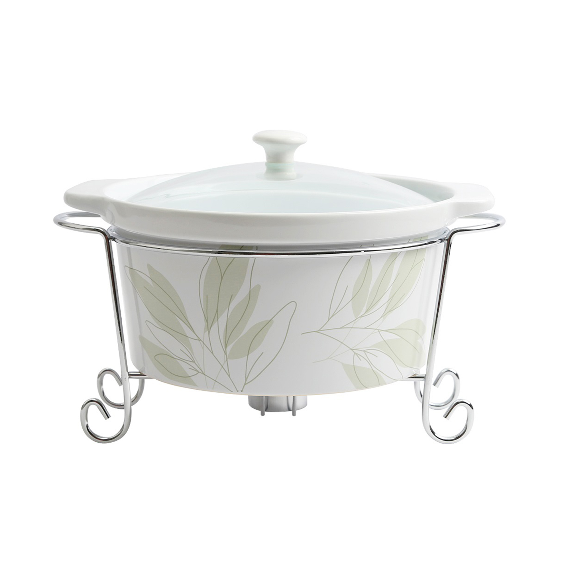 CACEROLA CERÁMICA CON RACK CALENTADOR | Colección Victoria