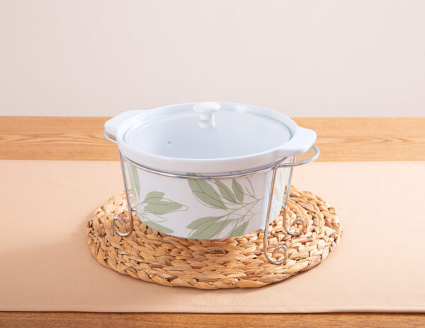 CACEROLA CERÁMICA CON RACK CALENTADOR | Colección Victoria - Imagen 2