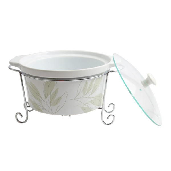CACEROLA CERÁMICA CON RACK CALENTADOR | Colección Victoria - Imagen 3