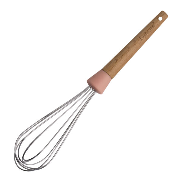 SET UTENSILIOS SILICONA Y MADERA CORAL - Imagen 3
