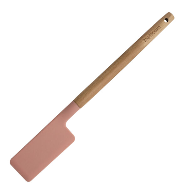 SET UTENSILIOS SILICONA Y MADERA CORAL - Imagen 6