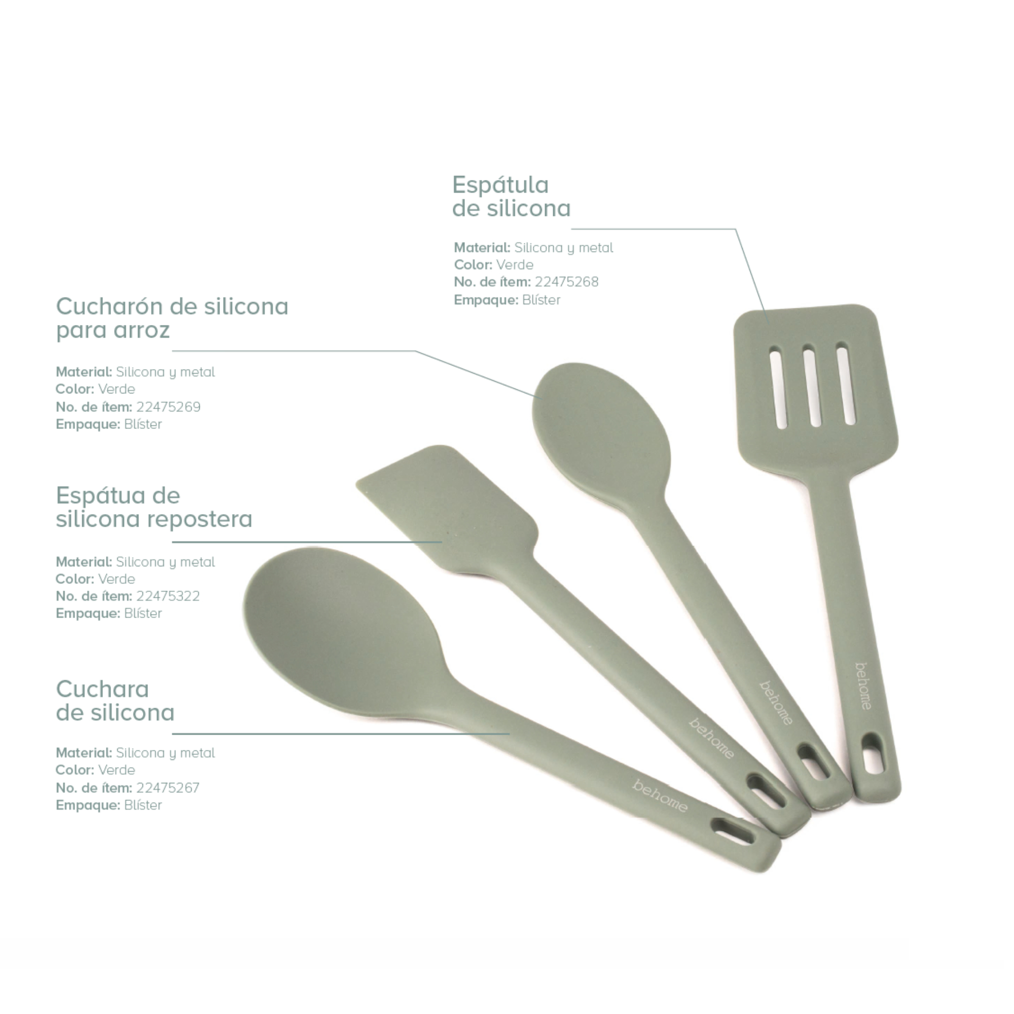 SET UTENSILIOS DE SILICONA