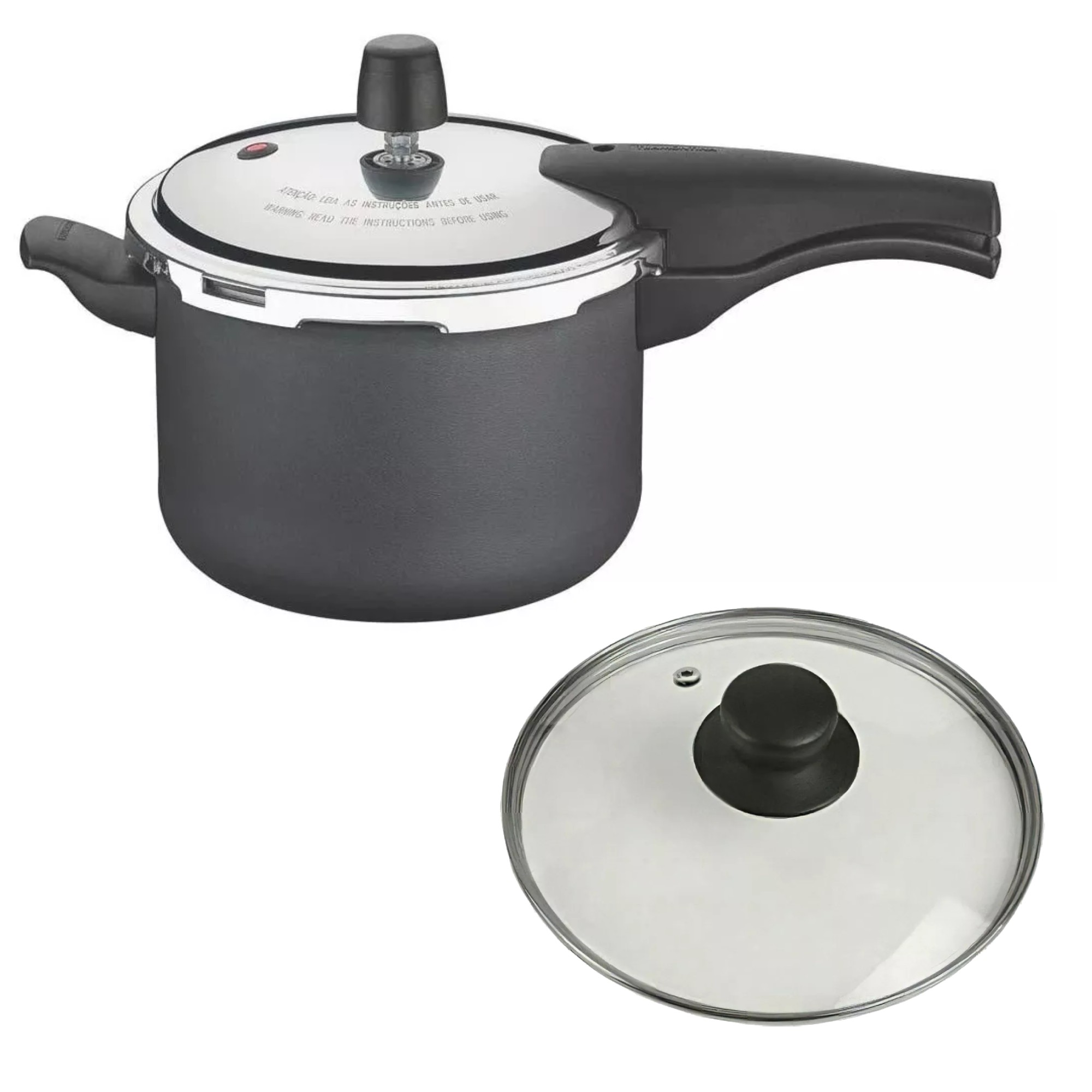 Olla de presión + Tapa de vidrio